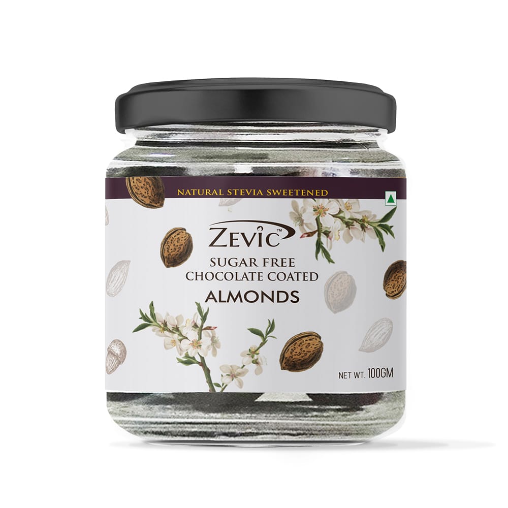 Zevic Sugarfree Chocolate Coated Almonds 100 gm