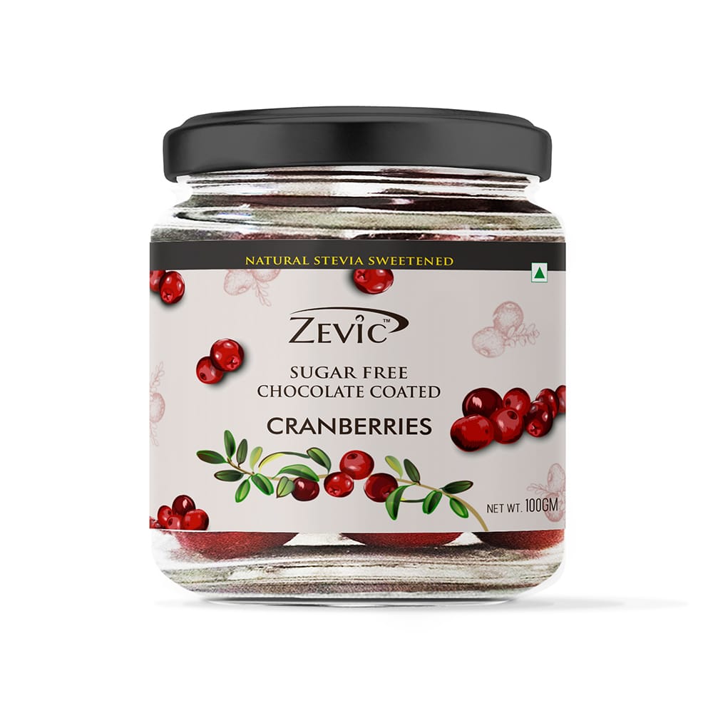 Zevic Sugarfree Chocolate Coated Cranberry 100 gm