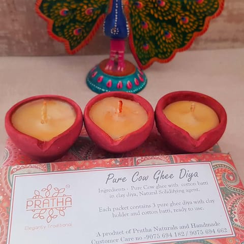 Pure Cow Ghee Diya (Set of 12)