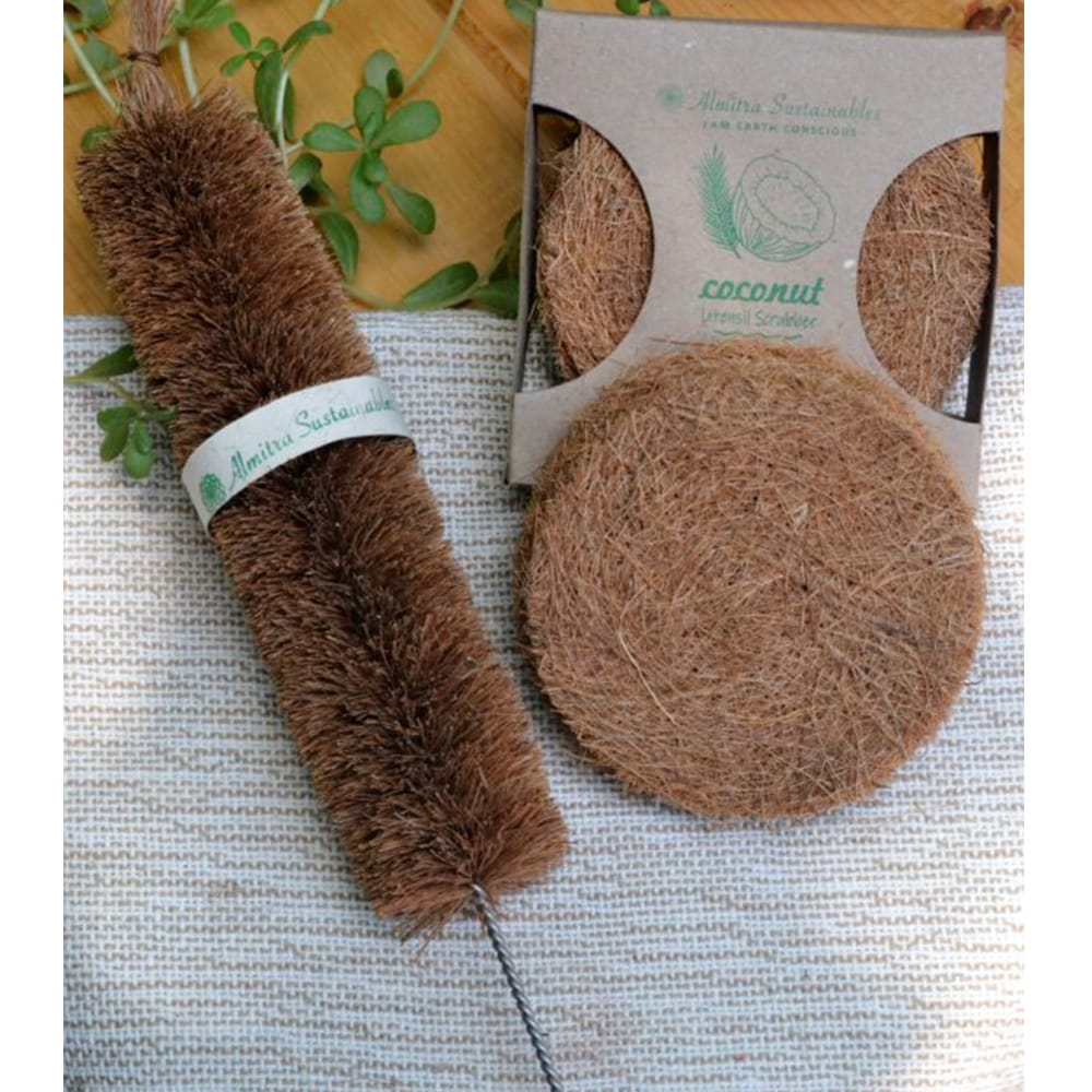 Coconut Fiber- Coir Scrub & Laundry Brush