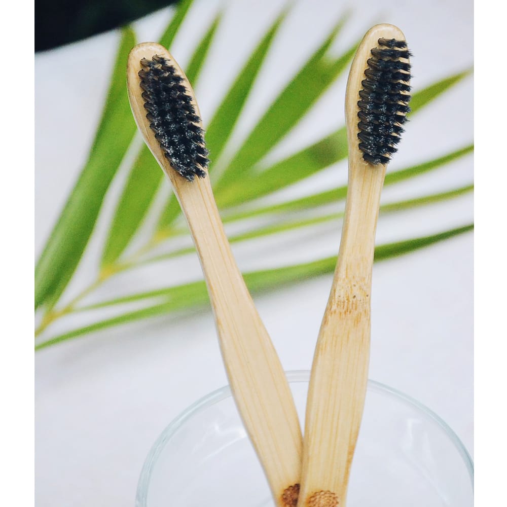 Bamboo Toothbrush - Charcoal (Pack of 2)