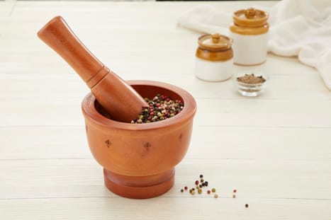 Wooden Mortar and Pestle Set- Mixing Spices, Natural Medicines & Herbs