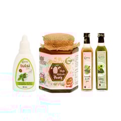 Honey, Amla Giloy, Tulsi Ark & Immunity Booster Kit
