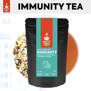 Immunity Plus Tea - Herbal Green Tea, Tulsi, Lemon, Cinnamon & Ginger 50 gms