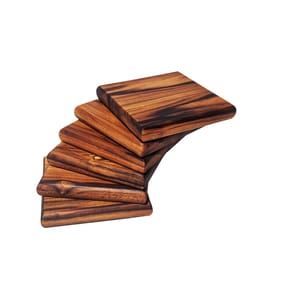 Teak Square Coasters - 1 Pc