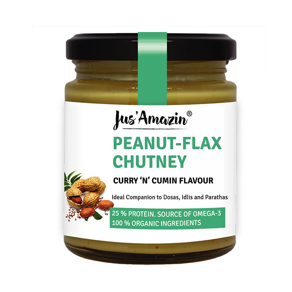 Organic Peanut Flax Chutney with Curry 'N' Cumin Flavour