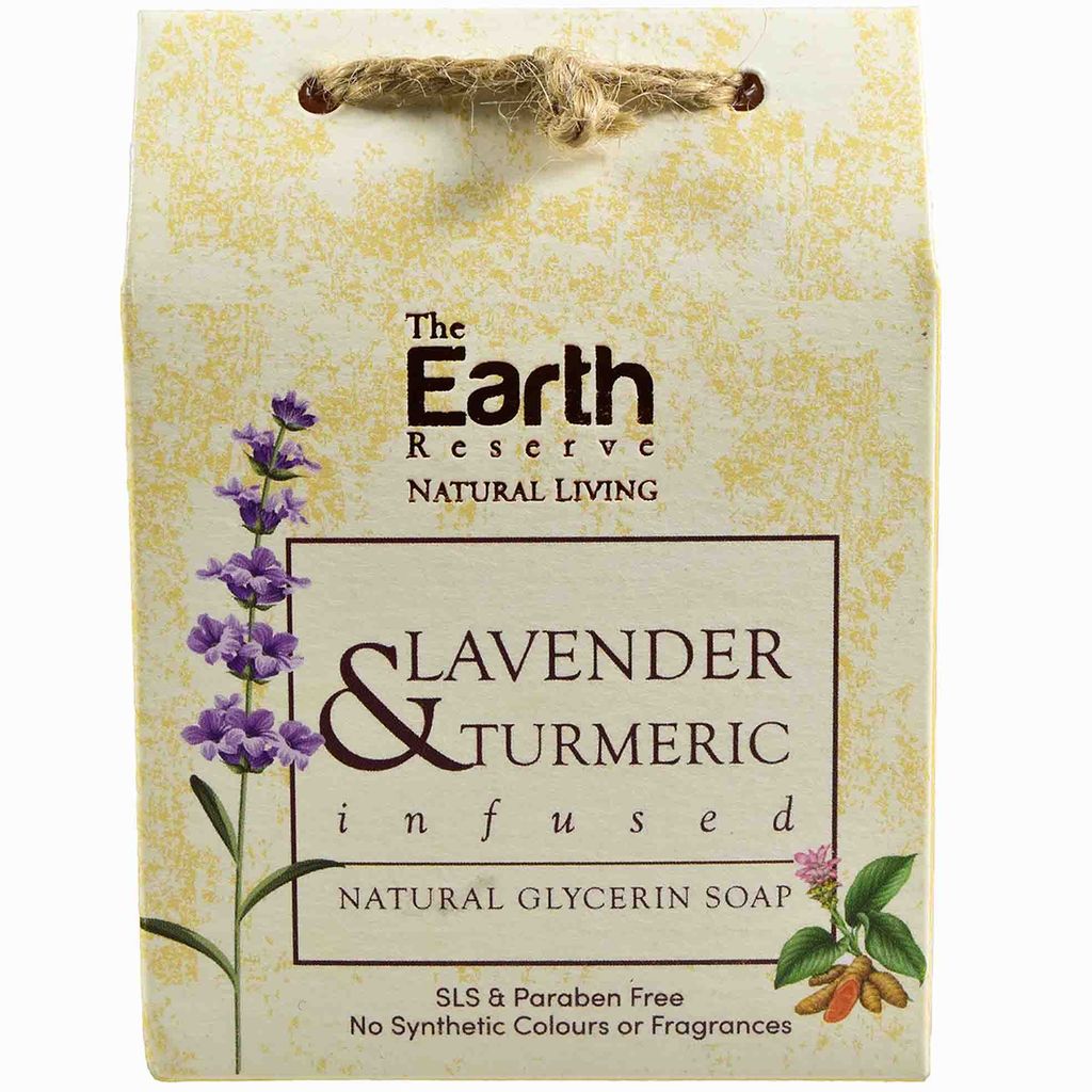 Lavender & Turmeric Infused  Natural Glycerin Soap - 100 gms