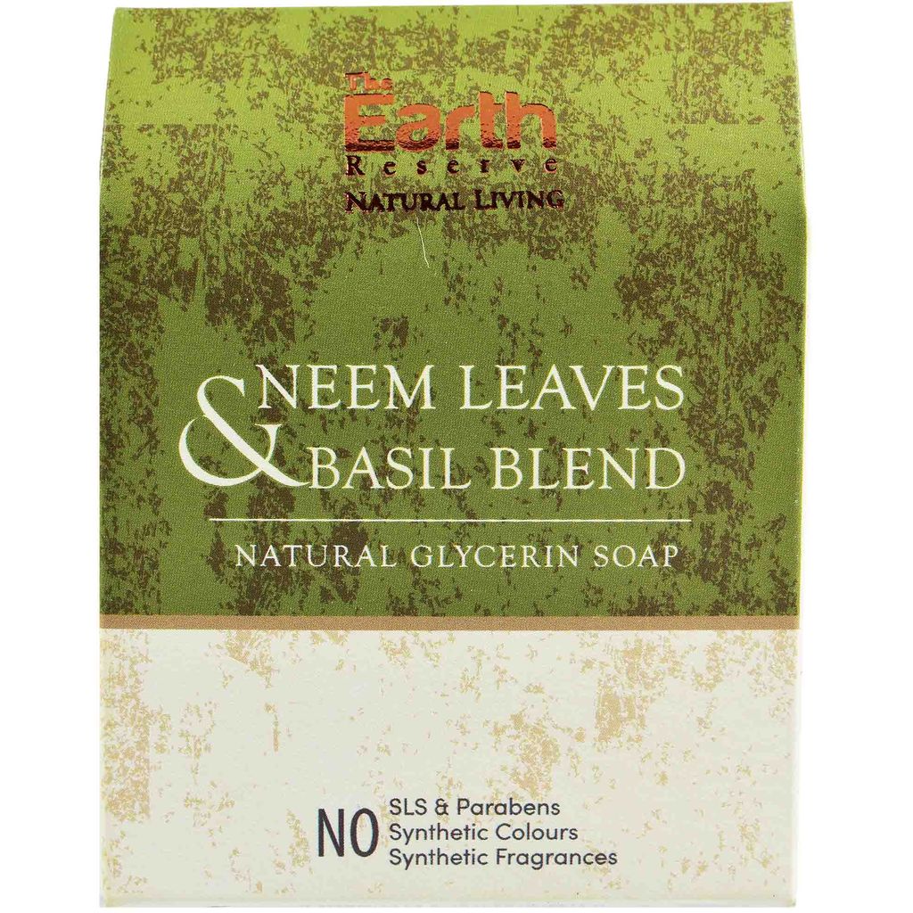 Neem leaves and Basil blend Natural Glycerin Soap - 100 gms