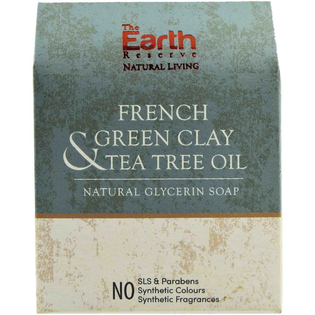 French Green Clay & Tea Tree Oil Natural Glycerin Soap - 100 gms