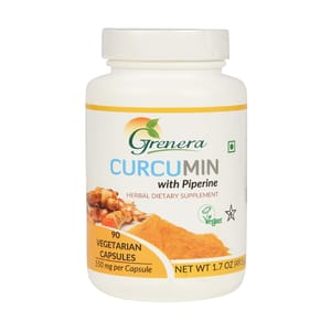 Curcumin Capsules (90 Vegetarian Capsules/ Bottle) - 45 gms
