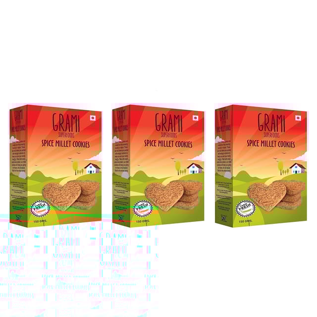 Spice Millet Cookies - 75 gms (Pack of 3)