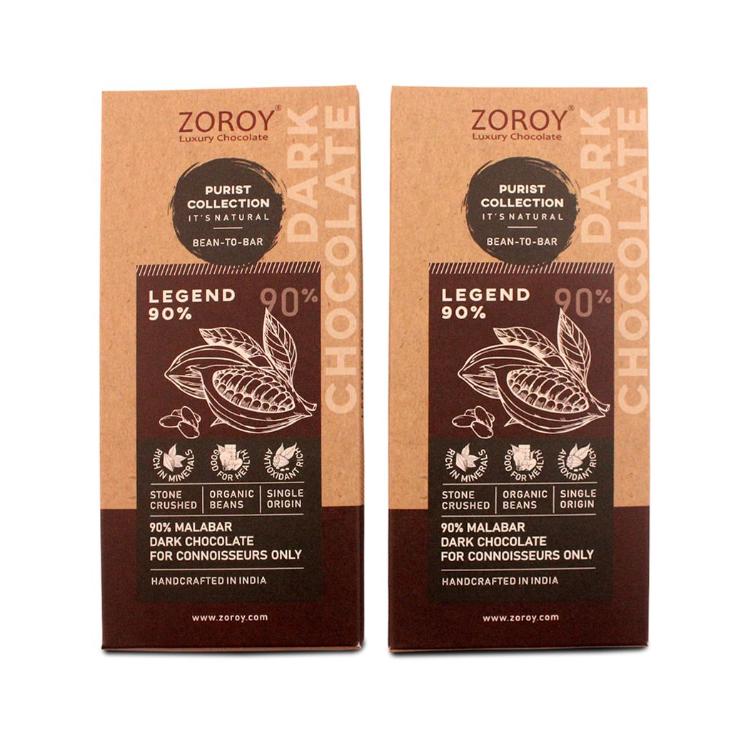 Legend  90% Organic Dark chocolate - 116 gms, (Set of 2)