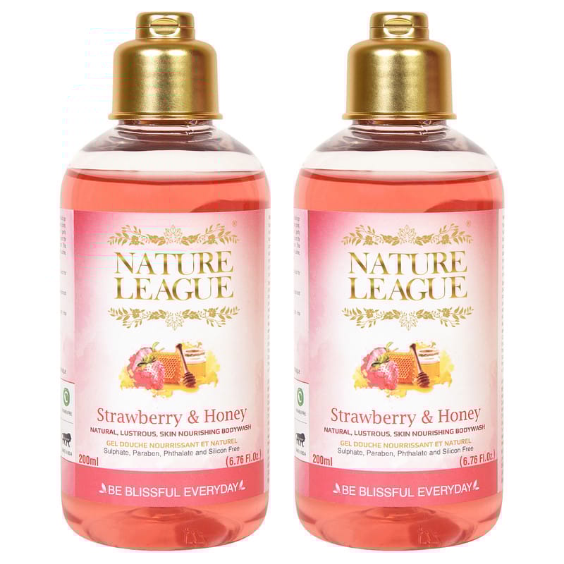 Strawberry & Honey Ayurvedic Bodywash 200 ml (Pack of 2)