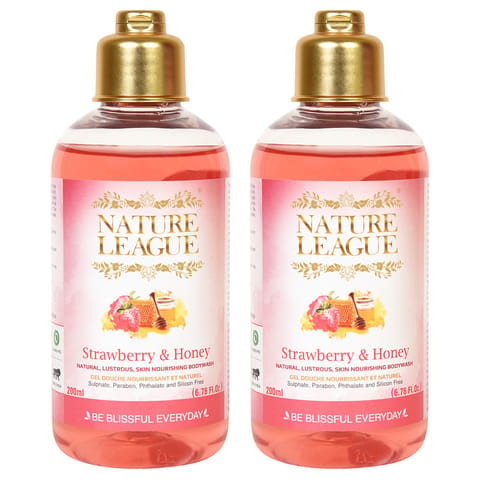 Strawberry & Honey Ayurvedic Bodywash 200 ml (Pack of 2)