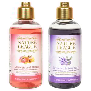 Lavender & Rosemary with Strawberry & Honey Ayurvedic Bodywash Combo Pack 200 ml