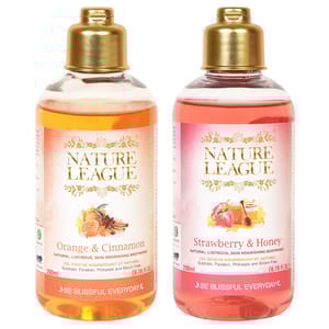 Orange & Cinnamon with Strawberry & Honey Ayurvedic Bodywash Combo Pack 200 ml