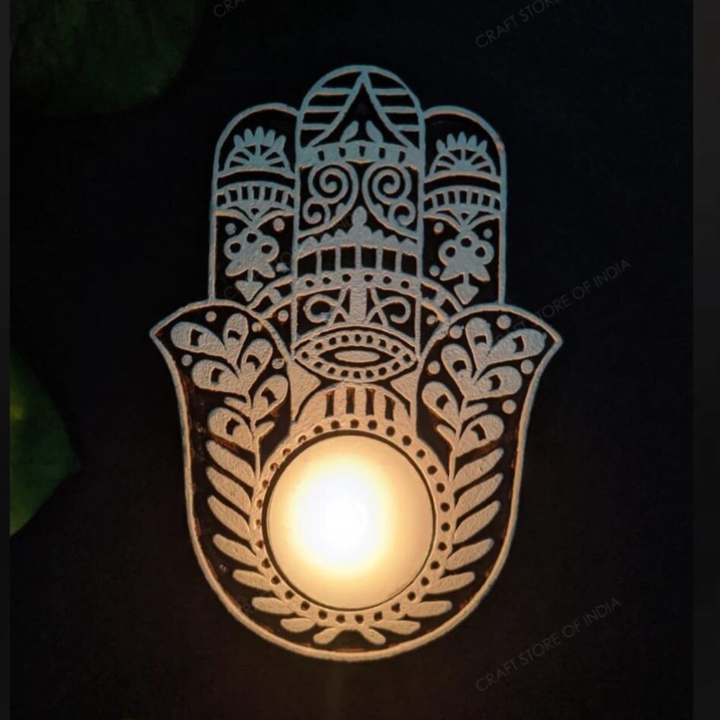 Hamsa Tealight Holder cum Printing Block