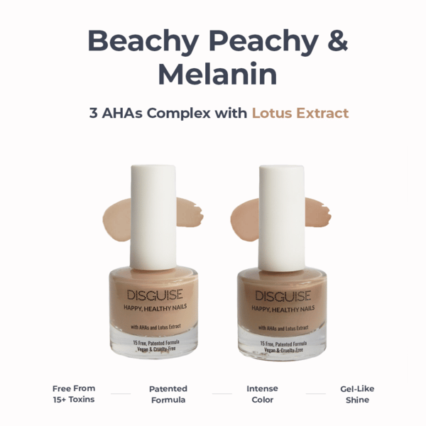 Nail Polish Beachy Peachy 114 With Melanin 113 Combo - 18 ml