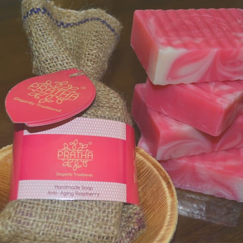 Anti-Aging Raspberry Handmade Soap - 100 gm