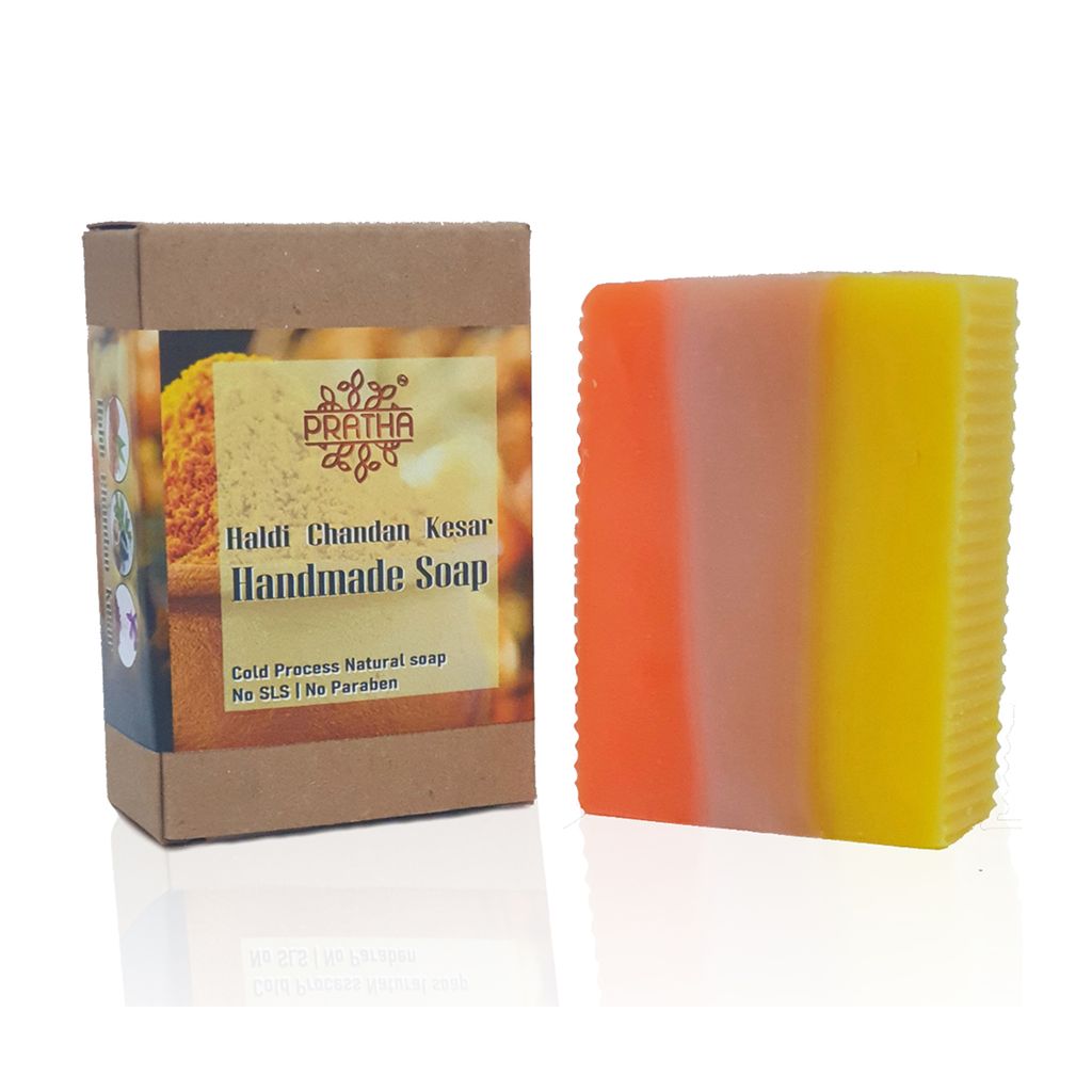 Absolute Beauty Handmade Soap - Haldi Chandan Kesar - 100 gm