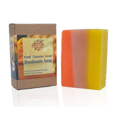 Absolute Beauty Handmade Soap - Haldi Chandan Kesar - 100 gm