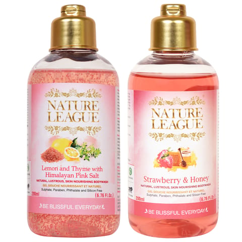 STRAWBERRY & HONEY with LEMON & THYME WITH HIMALAYAN PINK SALT Body wash 200 ml