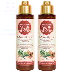 TEA TREE & LICORICE Natural, Oil Control Face wash 100 ml (Pack of 2)