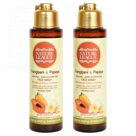 FRANGIPANI & PAPAYA Natural Skin Hydrating Face wash 100 ml (Pack of 2)