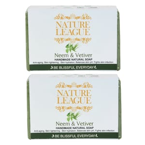 NEEM & VETIVER Natural Handmade Soap 100 gms (Pack of 2)