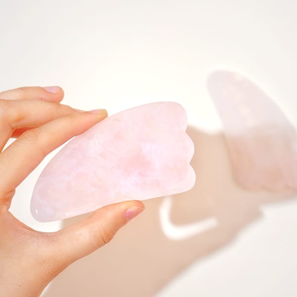 Rose Quartz Gua Sha Stone (Tear drop)