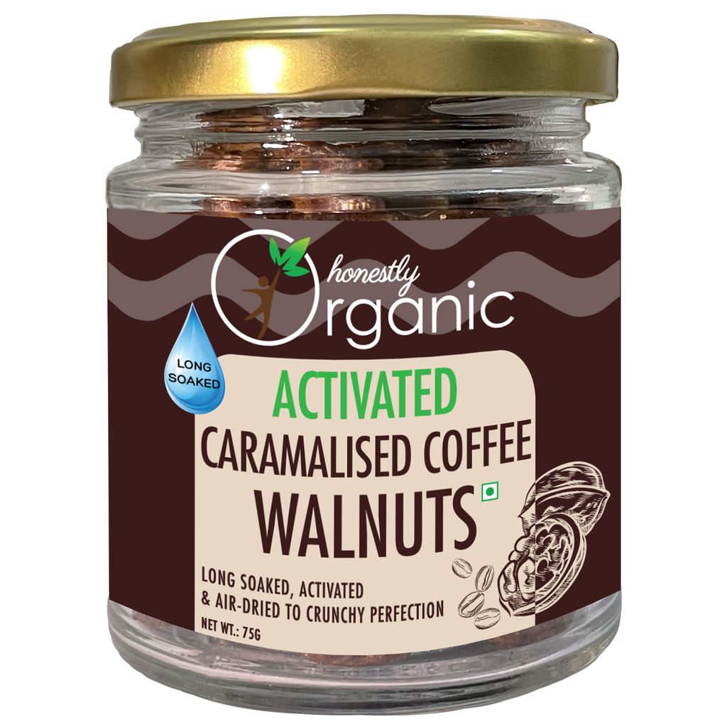 Activated Caramelised Coffee Walnuts 75 gms (Pack of 2)