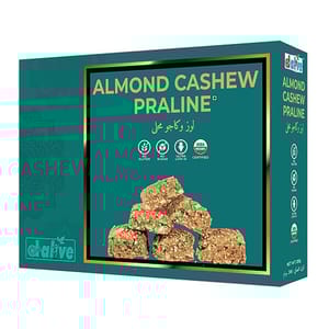 Almond Cashew Praline Nutrient-Rich & Healthy Indian Sweets - 200g (6 Servings)