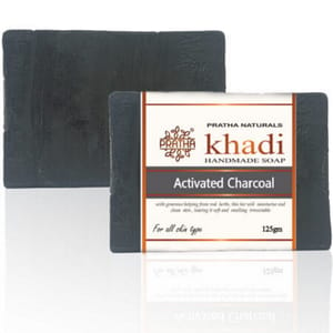 Activated Charcoal Khadi Handmade Soap 125 gms (Pack of 2)