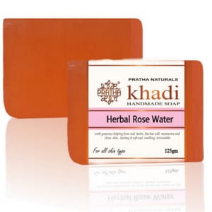 Herbal rose Water Khadi Handmade Soap 125 gms