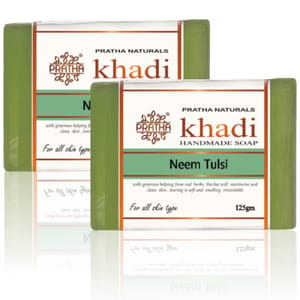 Neem Tulsi Khadi Handmade Soap 125 gms (Pack of 2)
