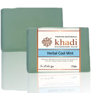 Herbal Cool Mint Khadi Handmade Soap 125 gms (Pack of 2)