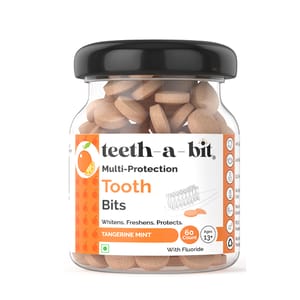 Tangerine Mint Toothbits (60 Count), Plant Based, Multi Protection
