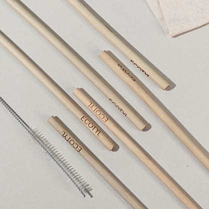 Bamboo Straw (Set of 6) with Straw Cleaning Brush