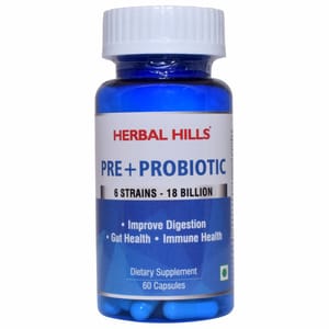 Pre & Probiotic 60 Capsules 18 Billion CFUs |6 Probiotic Strains for Men and Women