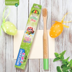 Round Bottom Bamboo toothbrush with Bamboo Fiber bristles for Kids (Pack of 2)