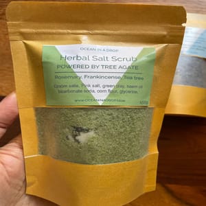 Herbal Salt Scrub - Powered by Tree Agate