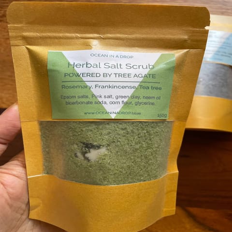 Herbal Salt Scrub - Powered by Tree Agate