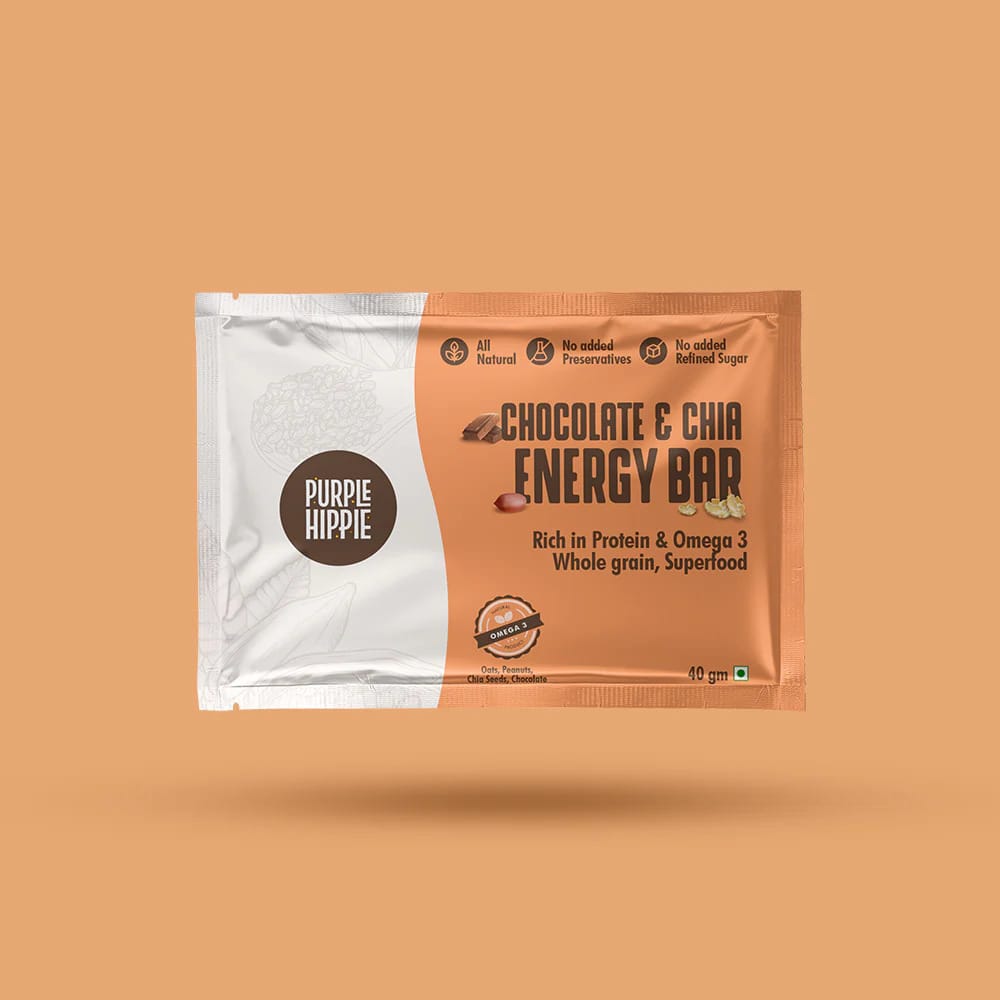 Chocolate & Chia Energy Bars 40 gms (Pack of 6)