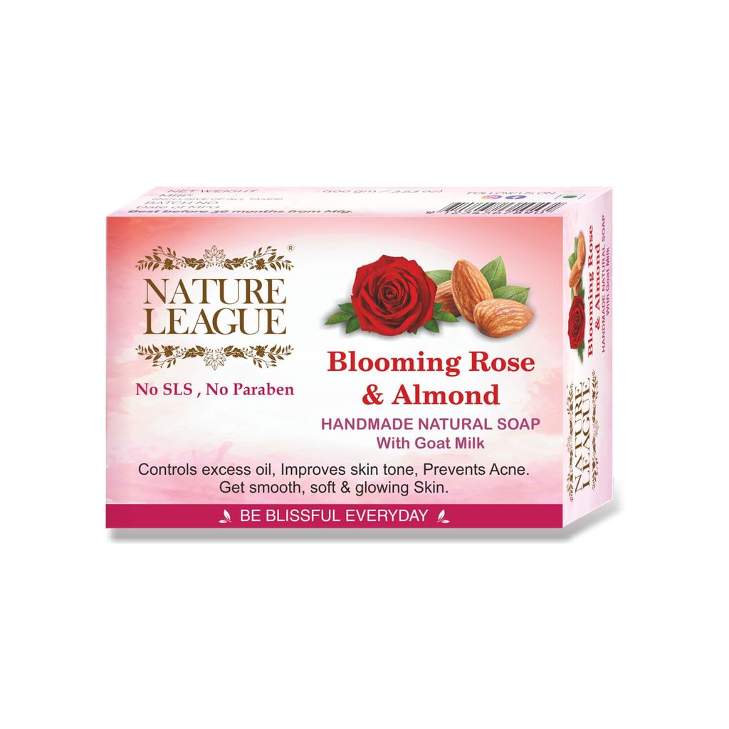 BLOOMING ROSE & ALMOND Natural Handmade Soap 100 gms