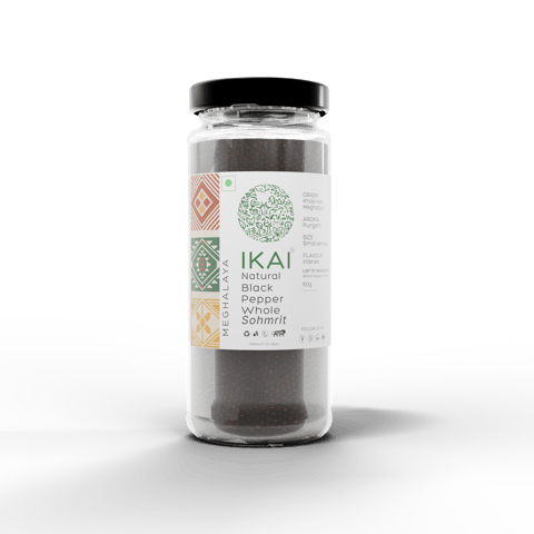 Natural Black Pepper Whole |Sohmrit |Regional Speciality-Meghalaya |100g