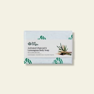 ⁠⁠Activated Charcoal & Lemongrass Body Soap With Shea Butter - 100 Gm