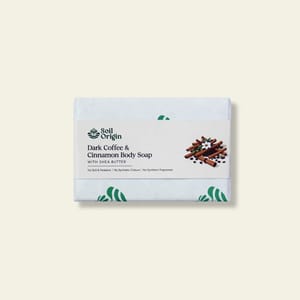 ⁠Dark Coffee and Cinnamon Body Soap With Shea Butter - 100 Gm