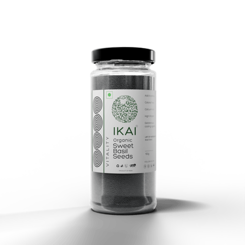 Organic Sweet Basil Seeds |Sabja |High Protein |100g