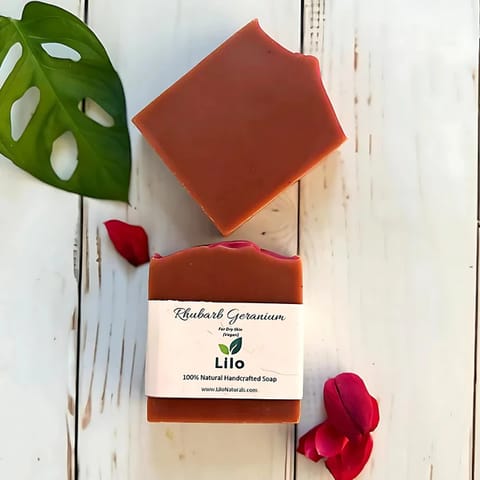 Rhubarb Geranium Soap Bar | For Dry Skin