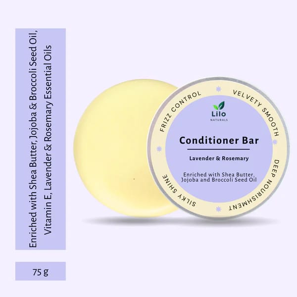 Solid Conditioner Bar for Dry & Frizzy Hair | Enriched with Shea Butter, Jojoba & Broccoli Seed Oil